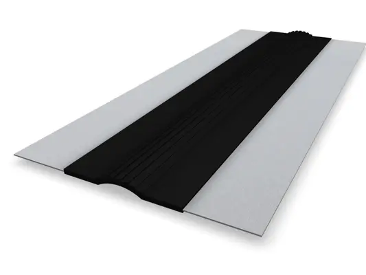 Joint de dilatation pour gouttière havraise PREFA, aluminium, noir, 6 000 x 375 mm, solution d'étanchéité haut de gamme pour l'installation de gouttières.