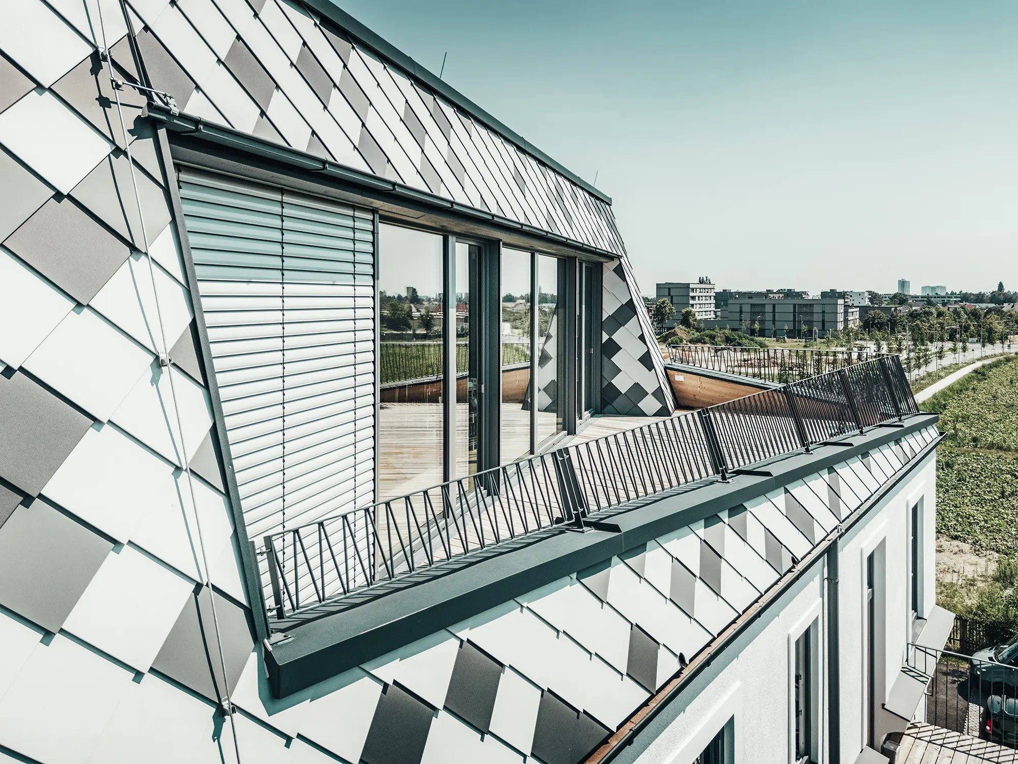 Photo prise depuis la terrasse du penthouse, côté nord.