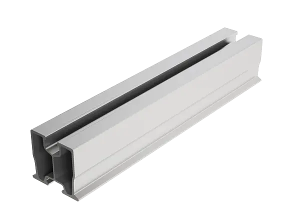Rail de support PREFA pour la fixation des modules photovoltaïques.