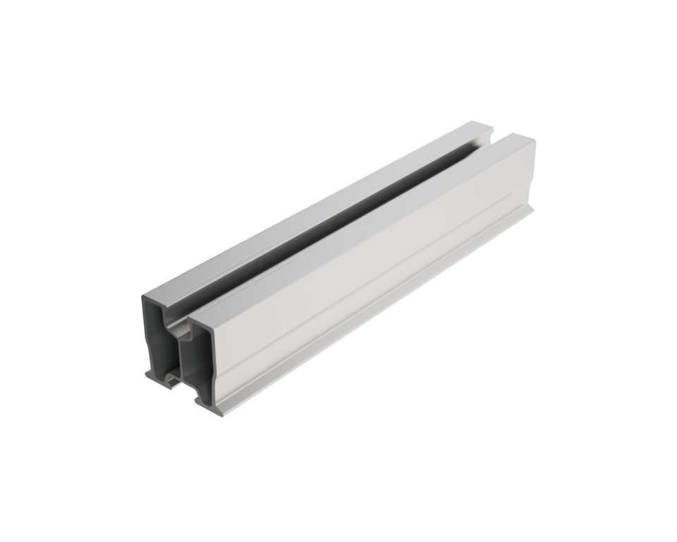 Rail de support PREFA pour la fixation des modules photovoltaïques.