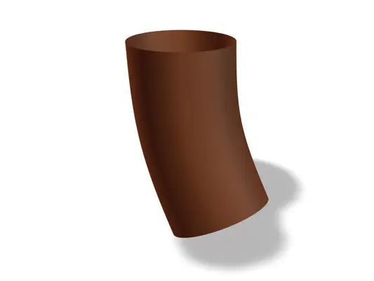 Le coude PREFA 40°, disponible dans les dimensions Ø 60, 80, 100 et 120 mm, assure des changements de direction en douceur dans les systèmes de gouttières et de façade.