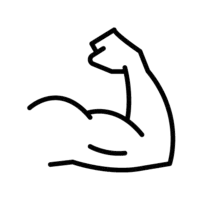 Dessin de bras musclé