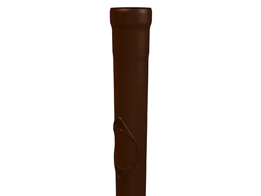 Dauphin PREFA avec porte de nettoyage, brun, Ø 80, 100, 120 mm, ouverture pratique pour l'entretien des tuyaux de descente.