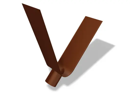 Naissance de gouttière havraise PREFA en aluminium, brun, Ø 100 mm, solution de raccordement fiable pour l'installation de gouttières.