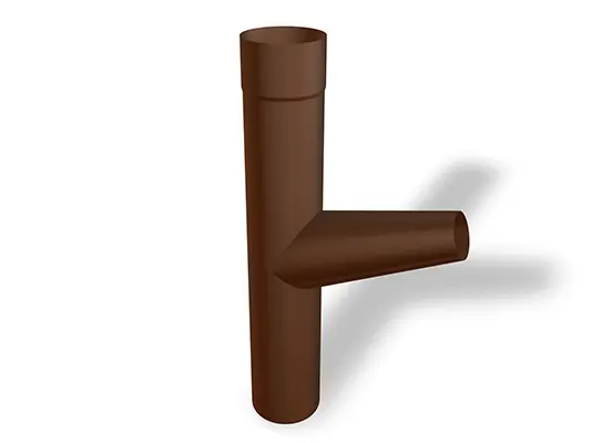 L'embranchement conique PREFA, Ø 100 x 50-75 mm, permet une transition flexible entre des tuyaux de différents diamètres dans les systèmes d'évacuation des eaux pluviales.