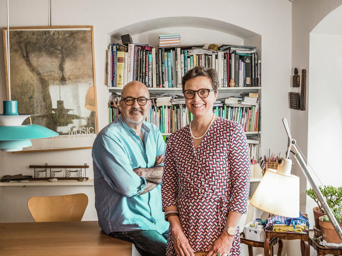 Portrait des architectes Natascha Pavlin et Aleksander Saša Ostan.