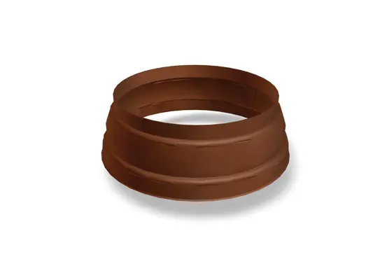 Collerette PREFA, brun, 60/115, 80/115, 100/115, 100/150, 120/150 mm, solin ajusté pour le montage sur tuyau de descente